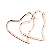 Wholesale Gold Jewelry fashion zinc alloy earring rose gold zinc alloy heart earring